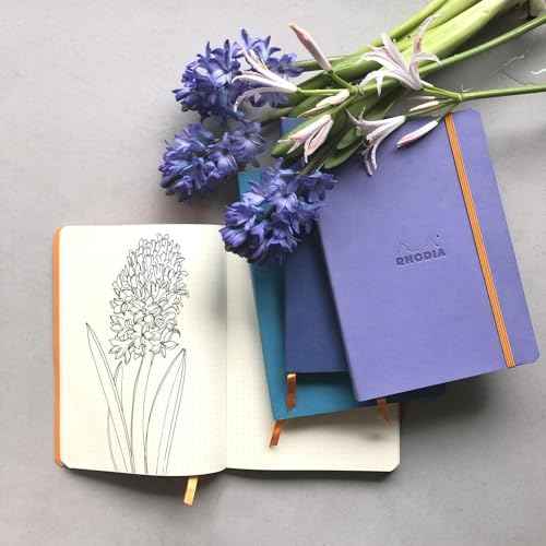 Rhodia Rhodiarama SoftCover Notebook - 80 Dots Sheets - 6 x 8 1/4 - Sapphire Cover