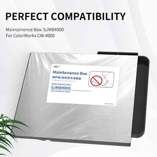 MS.R C4000U Maintenance Box SJMB4000 C33S021601 C33S021602 Replacement for cw-C4000 C4000e C4000u CW4030 Printer(1 Pack)