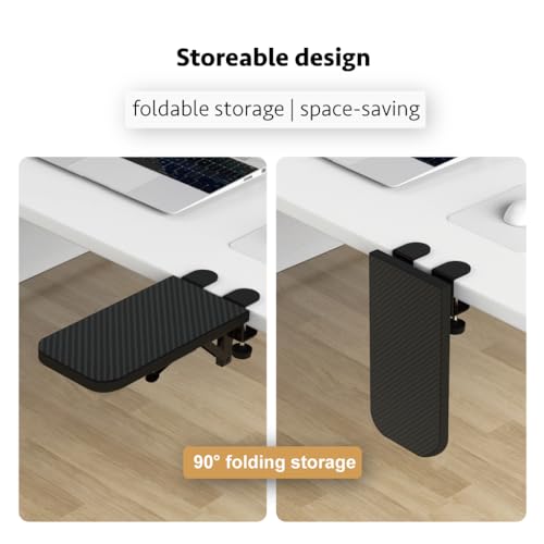HONJIE Black Computer Arm Rest for Desk – Sturdy Mouse Arm Support, Office & Home Use