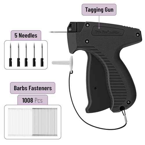 Mr. Pen- Tagging Gun, 5 Needles & 1008 Pcs Barbs Fasteners, Black, Price Tag Gun, Tagging Gun for Clothing, Tag Attacher Guns, Retail Tagging Gun, Hang Tag Gun, Clothes Tagging Gun
