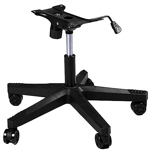 Frassie 28" Gaming Chair Base Replacement Set with Plate, Cylinder & Wheels - Black