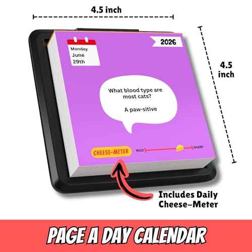 Dad Joke Desk Calendar 2026 - Funny Gifts for Dad, Page a Day Desk Calendar with 365 Daily Dad Jokes, White Elephant Gifts, Fathers Day Dad Gifts, Gifts for Men, Stocking Stuffers, Dad Christmas Gifts