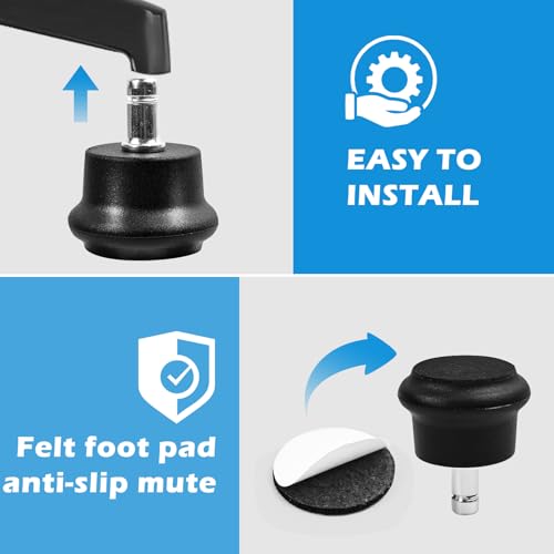 Dirvcp Caster Stoppers 5-Pack – Fixed Chair Casters for All Floors