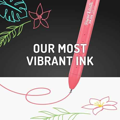 Paper Mate InkJoy Bright Pens, Gel Pens, Medium Point (0.7mm), Retractable, Assorted Brighter Colors, 10 Count