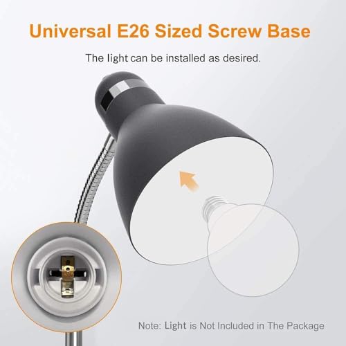 LEPOWER Floor Lamp, Metal Standing Lamp with Adjustable Gooseneck, Heavy Metal Base, Reading Pole Lamp for Office, Black Floor Lamps for Bedroom, Living Room