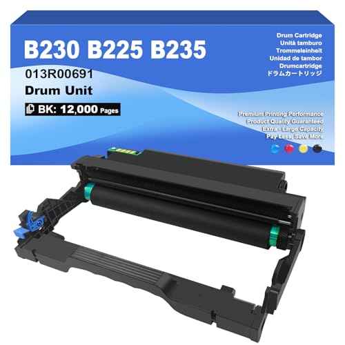 B230 B225 B235 013R00691 Black Drum Unit Compatible for Xerox B225 B230 B235 Drum Cartridge for B230dni B225dni B235dni Printer (1 Pack Black 12000 Pages)