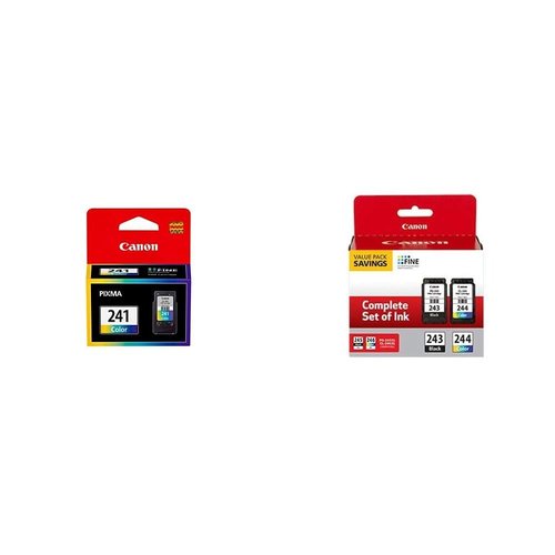 Canon CL-241 Color Ink Cartridge & PG-243/ CL-244 Ink Multi pack, Compatible to TR4520, MX492, MG2520, MG2922, TS302 and TS202 Printers