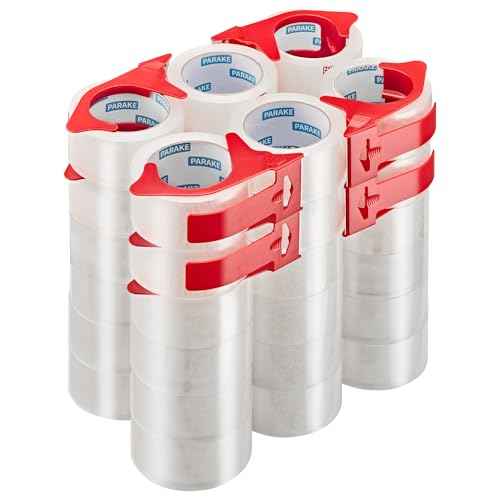 36 Rolls Clear Packing Tape with Dispenser, 1.88In x 60 Yards Heavy Duty Packaging Tape Refills for Shipping Packaging Mailing Moving, 2.7mil Thick, 2160 Total Yards