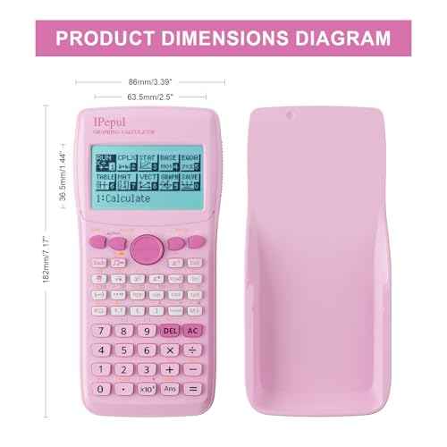 Graphing Calculator,IPepul Scientific Calculators 10 Modes /4 Graphing Functions,Desktop Math Calculator for College Students,School Supplies for Middle High School Teachers Office£¨Pink£©