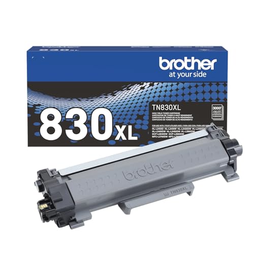 Brother TN830XL High Yield Black Toner Cartridge - Pack of 1 for Monochrome Laser Printers