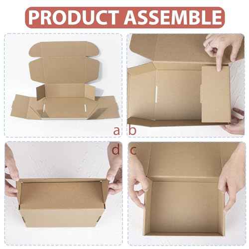 Mat Board Center, 8x6x3 Shipping Brown Boxes, Small Corrugated Cardboard Box, Business Mailer, Gifts Mailing, T-Shirt, Kraft Paper 26 Pack