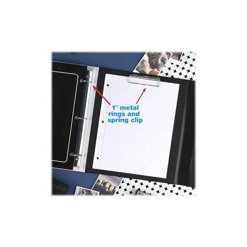 Mead Shapes 1-Inch Trapper Keeper Binder with Folders & Pockets, Pack of 1