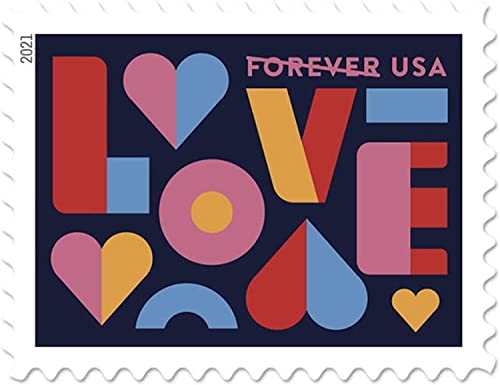 United States Postal Service Love 2021 Postage Stamps Sheet of 20 - First-Class Forever
