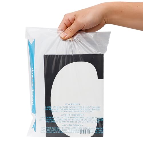 POLYSELLS 100 Count 6"x9" Strong Self Seal Clear Poly Bags with