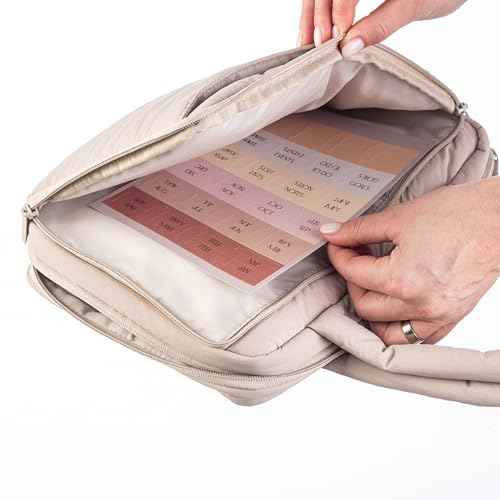 DiverseBee Large Bible Cover with Handles, Carrying Case for Women, Tote Bag, Book Cover, Bible Accessories, Christian Gift (Beige)