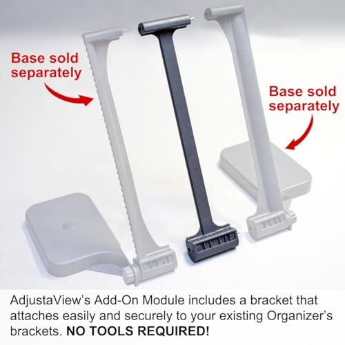 Ultimate Office Add-On for AdjustaView Expandable Desk Organizer - Black Pockets