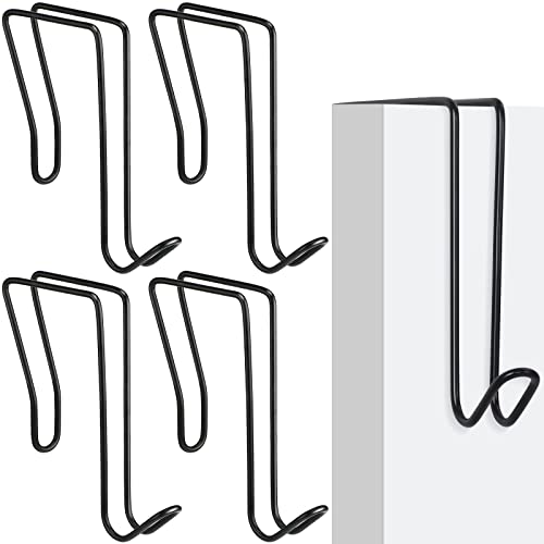 Oudain Black Over Cubicle Hooks 4 Pack Wall Panel Partition Coat Hangers