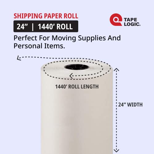 Box USA Packing Paper Roll 24 x 1440ft - Newsprint for Shipping,