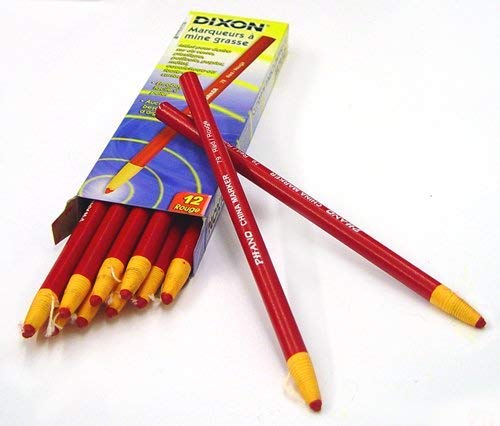 Dixon 00079 China Markers, Red, 12 per Pack, 3 Pack (36 Markers Total)