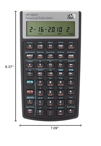 HP 10bII+ Financial Calculator for Business, Finance & Student Use