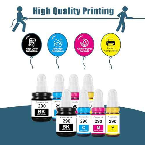 G3200 G4210 Ink Refill GI290 Compatible Replacement for Canon GI290 Ink Refill Bottles Work for G1200 G2200 G3200 G4200 G4210 G2000 G2100 G2400 G2800 G2810 G2900 Printers (8-Pack)