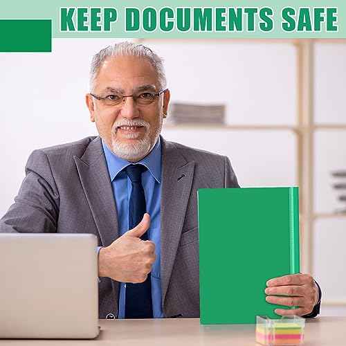 Teling 72 Pack Clear Front Report Covers Bulk Business Report Covers Plastic Presentation Folders Resume Portfolio Folder Paper Binder with 3 Prongs for Presentation Document School Office (Green)