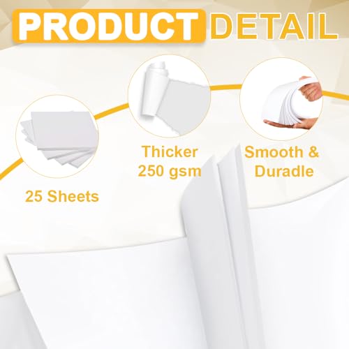 Lyuzecheean 11x14 Inch White Poster Board - 25 Sheets Heavyweight Craft Paper