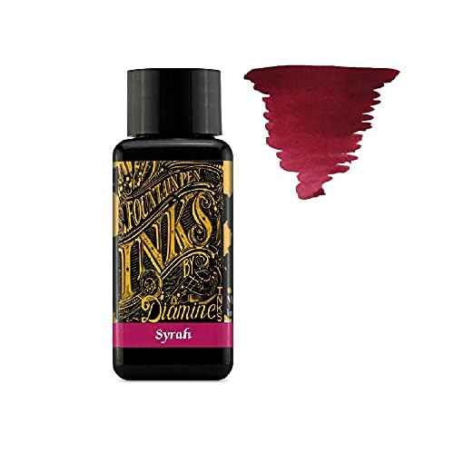 Diamine - 30ml Fountain Pen Ink - Colour Wheel - 6 x Bottles - Autumn Oak, Syrah, Macassar, Earl Grey, Aurora Borealis, Twilight