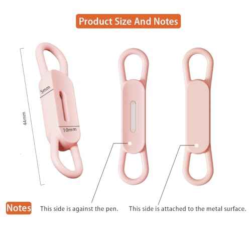 12 Pack Magnetic Pen Holder for Refrigerator, Silicone Magnetic Pencil Holder for Locker, Magnetic Dry Erase Marker Holder for Whiteboard, Desk, Clipboard (6 colour)