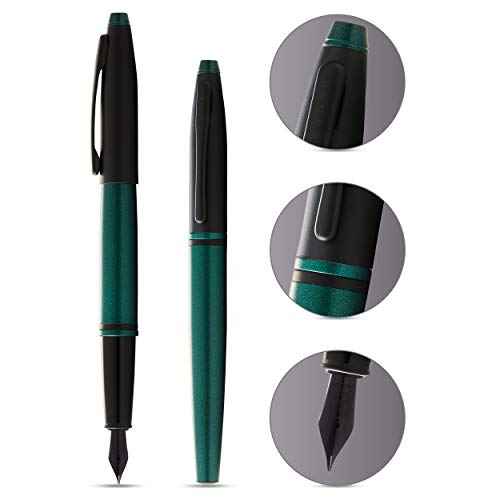Cross Calais Matte Green and Black Lacquer Fountain Pen