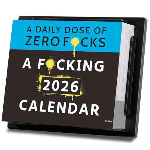 A F*cking 2026 Calendar - Funny 2026 Desk Calendar, A Daily Dose of Zero F*cks, January to December 2026, 4.9''x4.5'', Funny 365 Daily Calendar, White Elephant Gag Gift for Adults