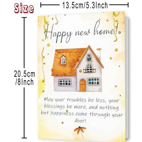 New Home Card, Funny Housewarming Card Gifts for Women Men, Congratulations on Having a New House Cards
