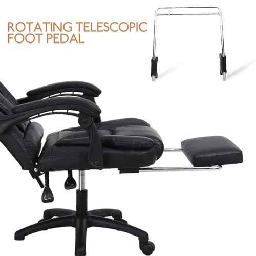 Angoily Swivel Chair Footrest Cushion - Ergonomic Foot Rest Pad Under Desk for Gaming and Office - Retractable Stool Replacement Parts