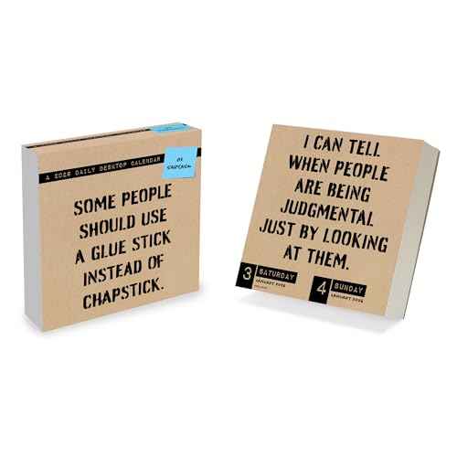 TF Publishing 2026 Anti Affirmations/Daily Sarcasm Daily Desktop Calendar - Home & Office Organization - Small Desk Calendar 2026 w/Full-Color Tear-Off Pages & Standing Cardboard Easel - 5.25x5.25in