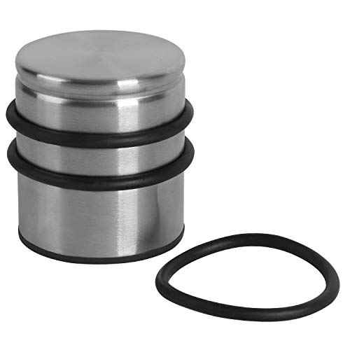 KINJOEK 4 Packs Heavy Duty Door Stopper, Solid Steel Door Stop No Need to Drill, Surrounded with Protective Rubber Bands Anti-Slip Door Wedge for Office, Home, Garage, Laundry Door
