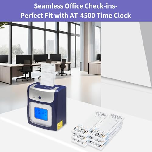 NYVKBRR AT-4500 Time Cards - 300 Count, 6 Packs of 50, Double-Sided, Replacement for AutoAlign Clocks (Variation 1)