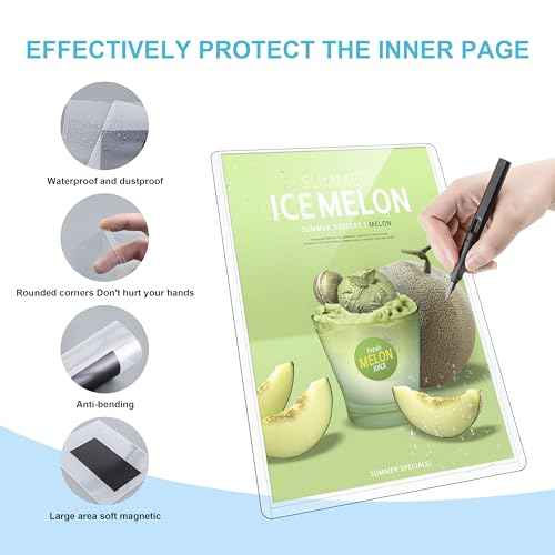 Magnetic Sign Holder, 8 1/2¡±¡¿11¡± 20 Pack, Rigid Magnetic Document Holders Can be Used as Magnetic Picture Frame for Locker/Refrigerator, Ideal for Office,School,Home Children Artwor and Business etc