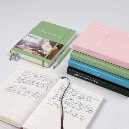 LEUCHTTURM1917 - Some Lines A Day - 5 Year Memory Notebook - Hardcover Journal 366 Pages for 5 Years of Entries (Port Red)
