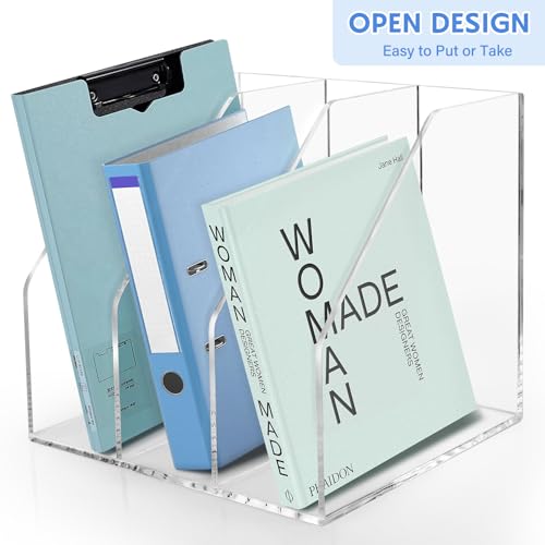 Acrylic Paper Tray Stackable Letter Organizers, Clear Paper Desk Organizer, 3-Tier, Desk A4 File Holder for Office Document Desktop File