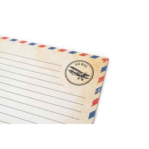 60 Pack Airmail Paper and Envelopes Set - Blue Writing Paper for Invitations, Love Letters, Letters to Troops, Christmas Letter - 8.5 x 11 Inch