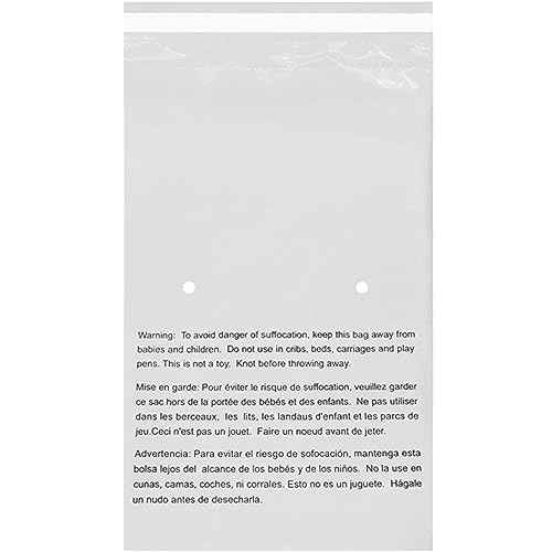 EcoSwift - 10¡± X 13" (50 Count) Self Seal Clear Poly Bags with Suffocation Warning for Packaging, Shipping - Permanent Adhesive