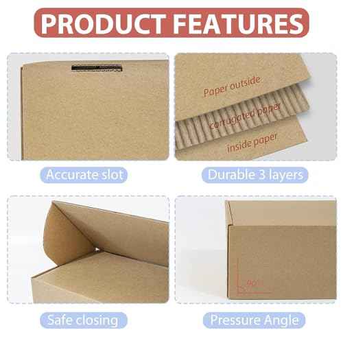 Mat Board Center, 8x6x3 Shipping Brown Boxes, Small Corrugated Cardboard Box, Business Mailer, Gifts Mailing, T-Shirt, Kraft Paper 26 Pack