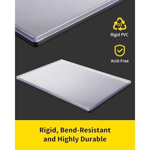 Magazine Toploaders - 7mm Thick Plastic Sleeves, 9x11.5 Top Loader Binder Magazine Protectors for Collectors, 10 Pack, (HMTL90115-10)