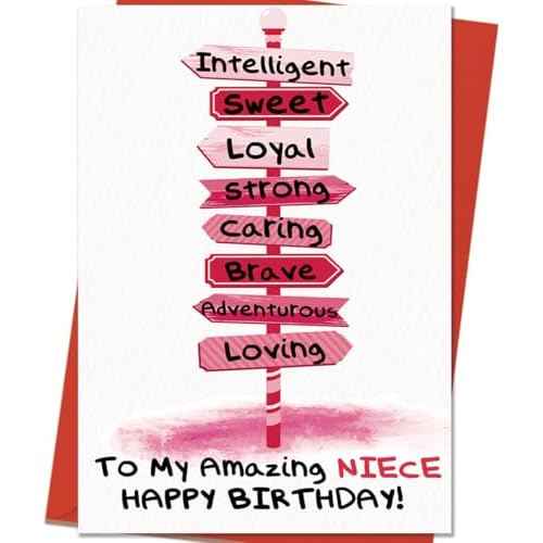 Niece Birthday Card | Funny Birthday Niece Gifts from Aunt Uncle