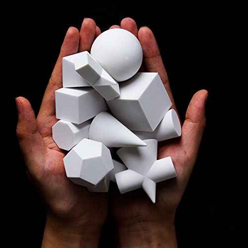 10PCS Art Crafts 3D Gypsum Geometry Sketch Basic Form Learning Tools Mini Resin Geometry Shapes Mold Sketch Classic Modern Shelf Table Sculpture Home Decor