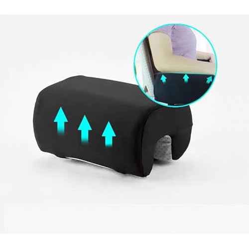 Armrest Cushion for Office Chairs - Soft Elbow Support Pad with Non-Slip Bottom, Fits Most Chairs 2-Piece (Black)