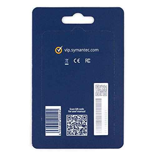 Symantec VIP Card Authenticator - OTP Display Token - Second Factor Authentication - Event Based HOTP - Credit Card Size