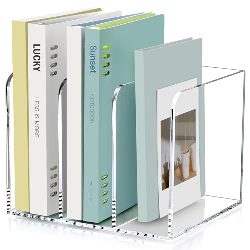 SANRUI B5 File Rack Acrylic 3 Slot Desk Organizer Workspace Sorter