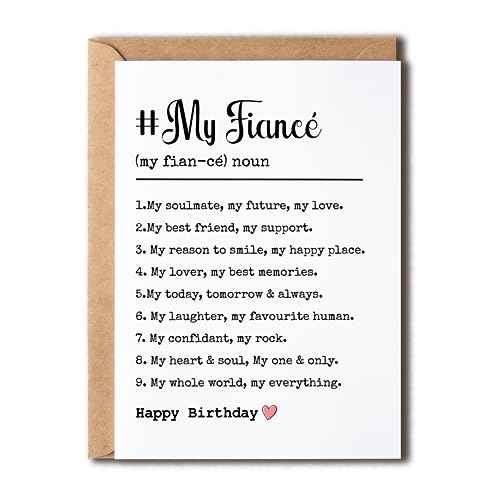 Happy Birthday Card - My Fianc? Definition Card - Funny Birthday Card - Romantic Anniversary Card - Gift For Him Her