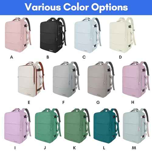 Taygeer Carry on Backpack for Men Women, Airplane Approved Personal Item Backpack Suitcase with Usb Charging Port, Lightweight College 35l Luggage Bag 15.6inch Laptop Mochila Gifts for Business,Black